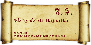 Nógrádi Hajnalka névjegykártya