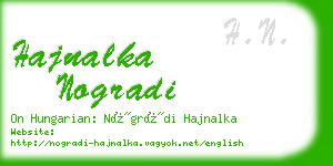 hajnalka nogradi business card